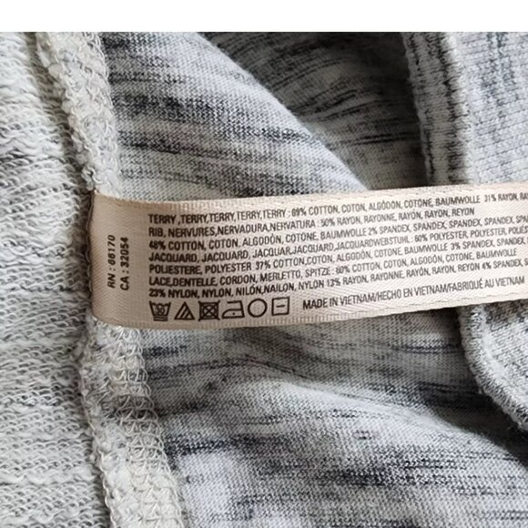 Saturday Sunday by Anthropologie Terry Lace Gray Cocoon Open Cardigan - Picture 6 of 7